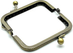 Rectangle Sew-In Kiss-Lock Purse Frame, 3" x 1 5/8" (7.5 x 4 cm)
