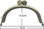 Half-Round Sew-In Kiss-Lock Purse Frame, 3 1/2" x 1 9/16" (9 x 4 cm)