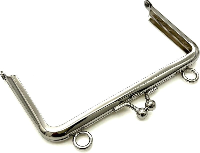 Rectangle Glue-In Kiss-Lock Purse Frame, 4 1/2" x 2 5/8" (11.5 x 6.5 cm)