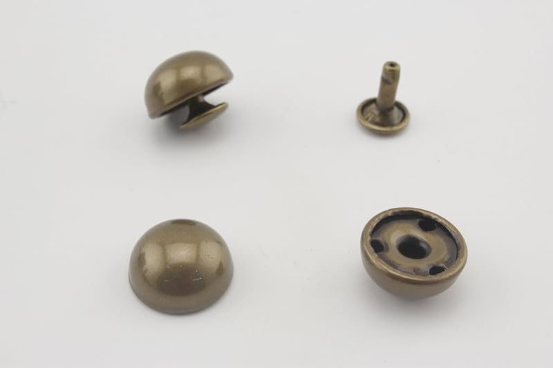 Dome Riveted / Soild Brass Double Cap Rivet Studs Leather Rivet for Bag Making Clothing Shoes