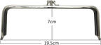 Rectangle Double-Pocket Glue-In Kiss-Lock Purse Frame, 7 3/4" x 2 3/4" (19.5 x 7 cm)