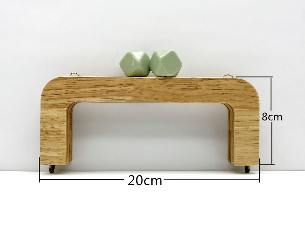 Wood-Bead Wood Purse Frame, Screw-On, 8" (20 cm)