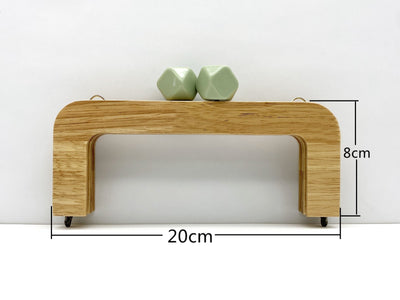 Wood-Bead Wood Purse Frame, Screw-On, 8" (20 cm)
