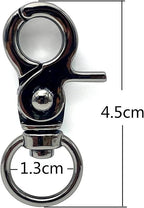 Lobster-Claw Swivel Clasp, Round Eye (1/2", 4.5cm)