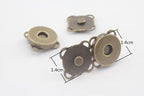 Sew on Thin Round Magnetic Snaps Bag Button Purse Leather Closures for Sewing Purse Bag Clutch Wallet