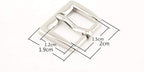 Rectangle Pin Belt Buckle, 5/8" (15 mm) - Slim 20mm Frame