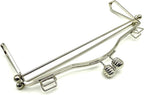 Sew-In Kiss-Lock Purse Frame with Handle, 10 1/2" x 4 3/4" (26.5 x 12 cm)