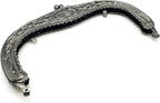 Vintage Embossed Screw-In Kiss-Lock Purse Frame, 6 1/2" x 4" (16.5 x 10 cm)