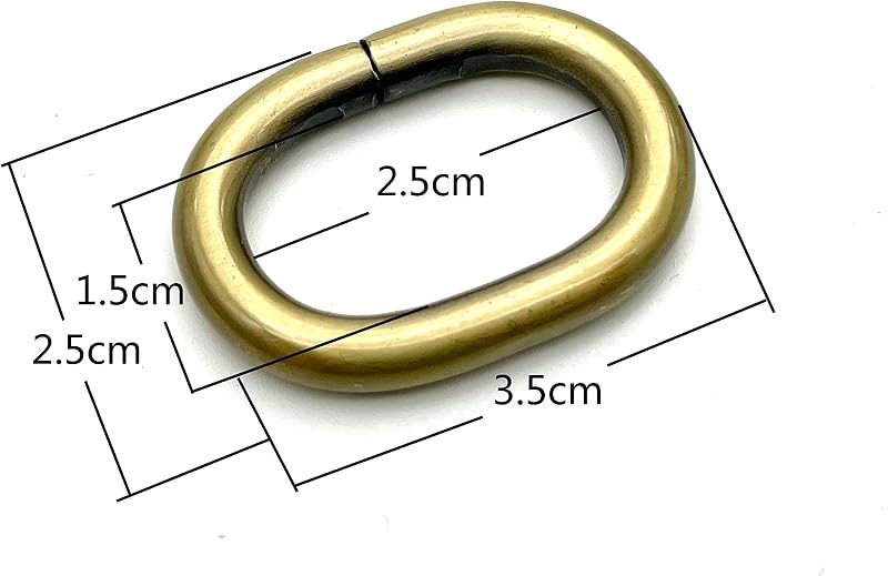 Iron oval rings buckle loops connector Non-Welded for bag belt webbing strap purse making