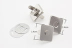 Square Shape Magnetic Snaps Bag Button Purse Leather Closures for Sewing Purse Bag Clutch Wallet