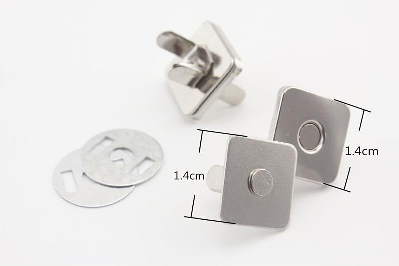 Square Shape Magnetic Snaps Bag Button Purse Leather Closures for Sewing Purse Bag Clutch Wallet