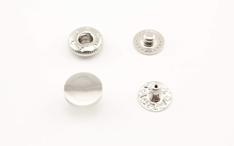 Zinc Alloy Flat top Cap snap Fastener Buttons Washable Press Stud for Sewing Leather Craft Clothing - Flat-Cap Snap…