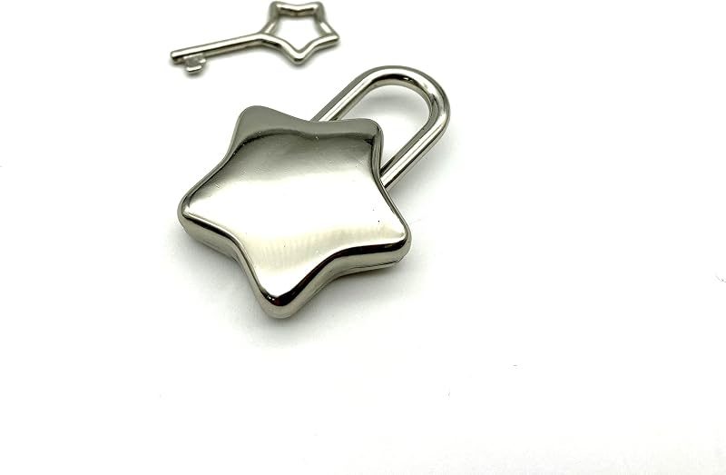 Bag Purse Clutch Padlock with Key Star Shape zinc alloying for Jewelry Necklace Charm Box Making hardware1.22 X