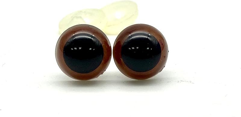 Plastic Safety Eyes with Washers - Round Pupil