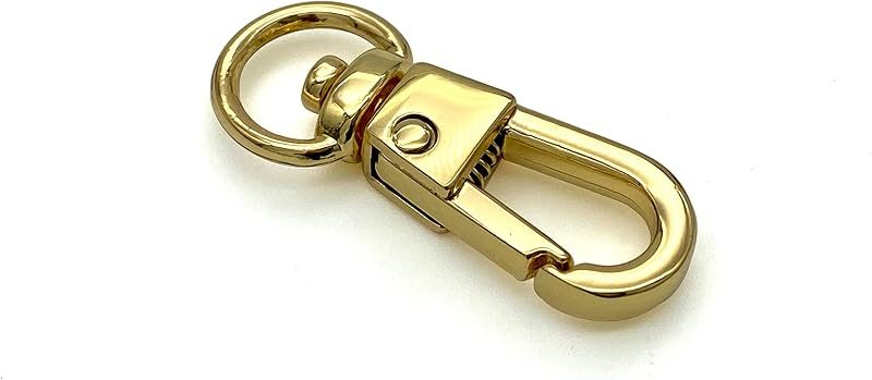 Mini Push-Gate Swivel Clasp, 8mm Round Eye