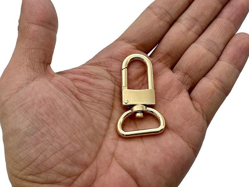 Square-Top Push-Gate Swivel Snap Hook, D-Ring Eye