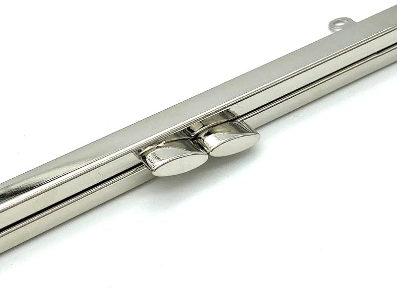 Rectangle Glue-In Kiss-Lock Purse Frame with Chain Loops