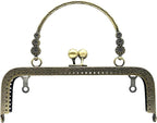 Rectangle Sew-In Kiss-Lock Purse Frame with Chain Loops, 7" x 2 5/8" (18 x 6.5 cm)