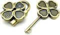 Bag Purse Clutch Padlock with Key zinc alloying for Jewelry Necklace Charm Box Making Hardware Anti Bronze