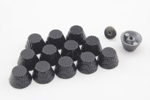 12mm flat cone Alloy screw rivet purse feet Gunmetal Black Gold Light gold