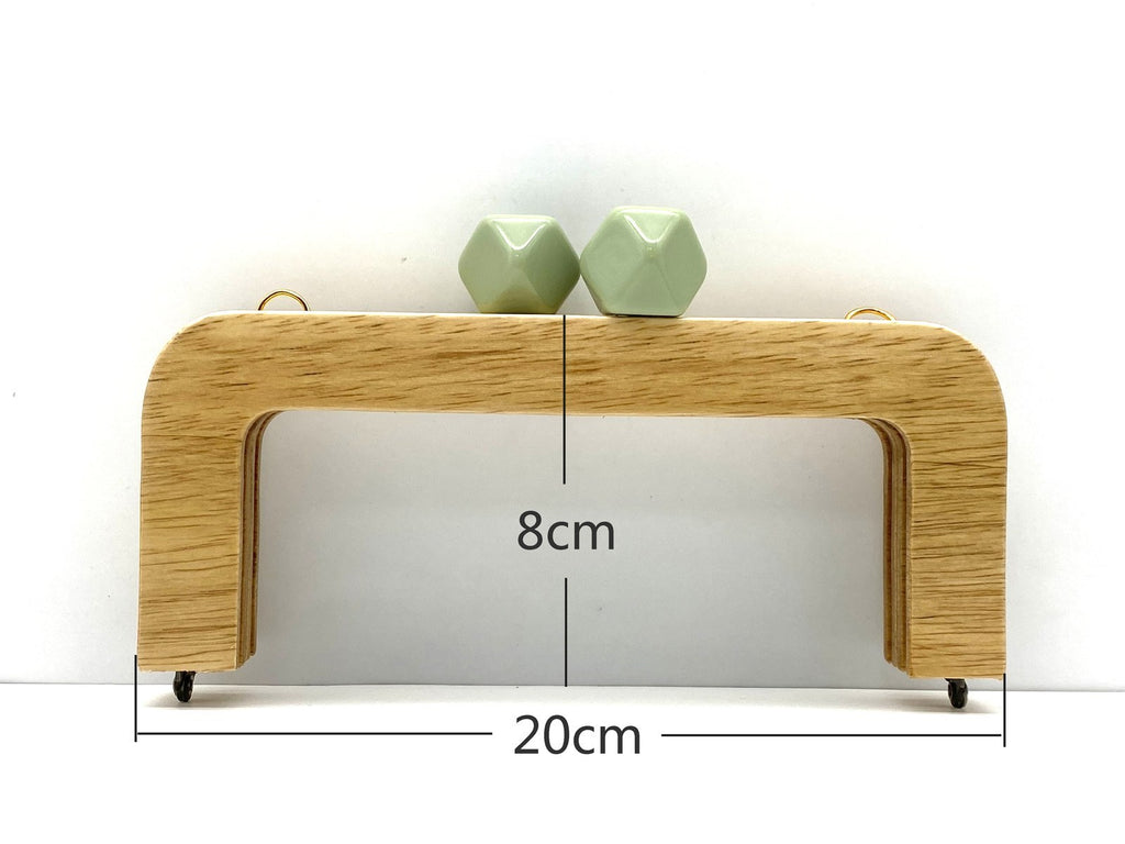 Wood-Bead Wood Purse Frame, Screw-On, 8" (20 cm)