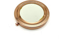 Round Compact Mirror Blank with White Insert Lid and Engraved Rim, 2 3/4" (7 cm)