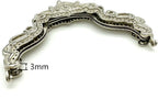 Vintage Embossed Screw-In Kiss-Lock Purse Frame, 5" x 3" (12.5 x 7.5 cm)