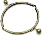 Half-Round Sew-In Kiss-Lock Purse Frame, 6 1/8" x 2 9/16" (15.5 x 6.5 cm)