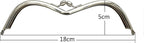 M-Shape Glue-In Kiss-Lock Purse Frame, 7" x 2" (18 x 5 cm)