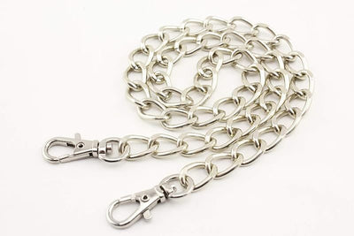 Custom Personalized Bag Purse Cable Chain Strap Handles Replacement Extender - Curb Chain, Aluminium