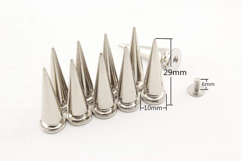 Zinc Alloy Screw in Bullet Rivet Spike Studs Spots for Leather Bag Making Clothing Shoes