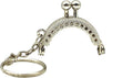 Half-Round Sew-In Kiss-Lock Purse Frame, 1 5/8" x 1" (4 x 2.5 cm)