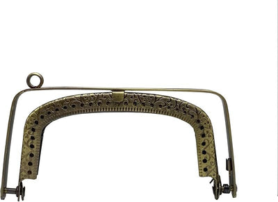 Rectangle Sew-In Kiss-Lock Purse Frame, 7.5 x 4 cm - Antique Bronze