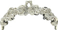 Vintage Embossed Screw-In Kiss-Lock Purse Frame, 5" x 2 3/16" (12.5 x 5.5 cm) - Baroque Scroll