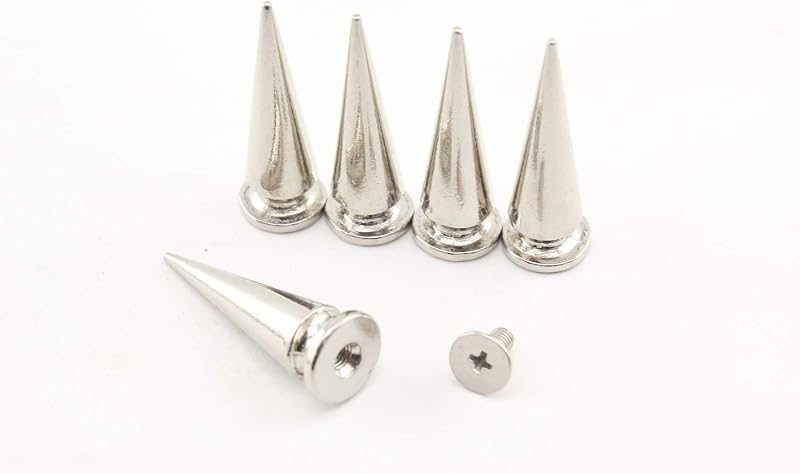 Zinc Alloy Screw in Bullet Rivet Spike Studs Spots for Leather Bag Making Clothing Shoes