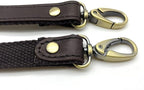 Adjustable Genuine Leather Shoulder Crossbody Bag Purse Strap Handles with Hooks for Bag Making Replacement - Leather…