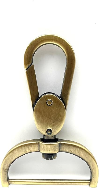Long Push-Gate Swivel Snap Hook, D-Ring Eye