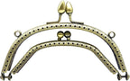 Half-Round Double-Pocket Sew-In Kiss-Lock Purse Frame, 5 5/16" x 2 9/16" (13.5 x 6.5 cm)