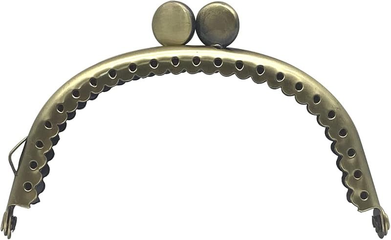 Half-Round Sew-In Kiss-Lock Purse Frame, 3 1/2" x 1 9/16" (9 x 4 cm)