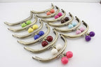Color-Ball Glue-In Kiss-Lock Purse Frame, 12.5 x 5 cm