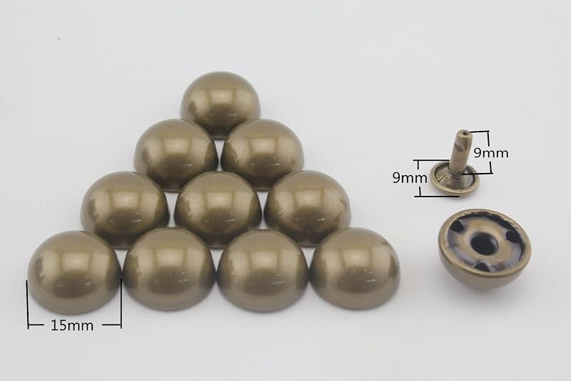 Dome Riveted / Soild Brass Double Cap Rivet Studs Leather Rivet for Bag Making Clothing Shoes