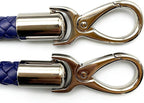 Braided Faux Leather Purse Handles with Lobster Hooks (Pair)