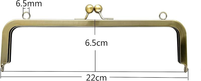 Glue-In Kiss-Lock Purse Frame, 8 5/8" x 2 9/16" (22 x 6.5 cm)