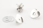 Heart Shape Magnetic Snaps Bag Button Purse Leather Closures for Sewing Purse Bag Clutch Wallet