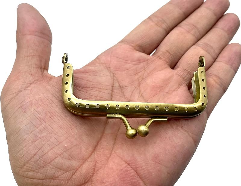Rectangle Sew-In Kiss-Lock Purse Frame, 3" x 1 5/8" (7.5 x 4 cm)
