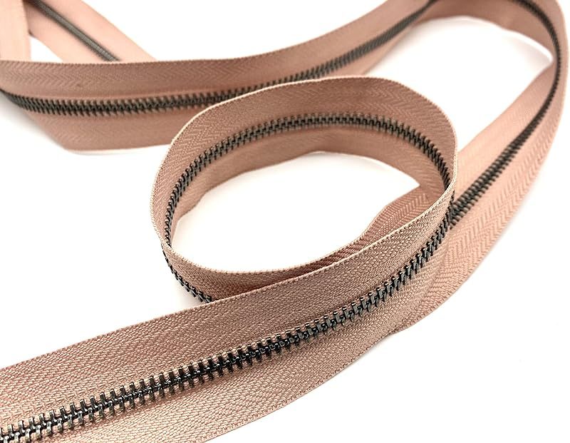 #5 Coil Zipper Solid Brass Teeth Two-Way Plough Cotton Zipper for Tailor Purse Sewing Crafter Special 1 Yards