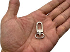 Square-Top Push-Gate Swivel Clasp, Oval Eye (1/2")