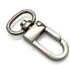 Square-Top Push-Gate Swivel Clasp, Oval Eye (1/2")