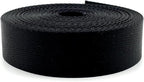 Nylon Webbing Ribbon Heavy Weight Black Strap Replacement