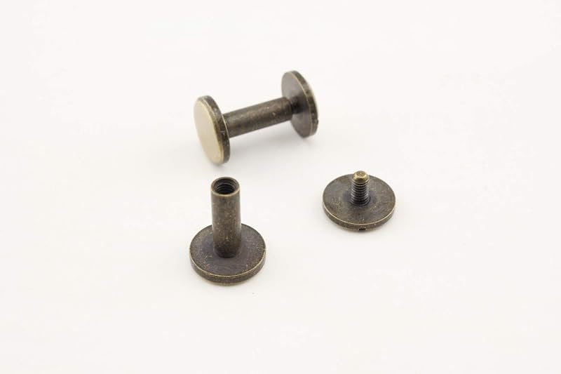 Iron Round Chicago Binding Screw Rivets Concho Screw Button Nail Rivet for DIY Leather Decoration Bookbinding